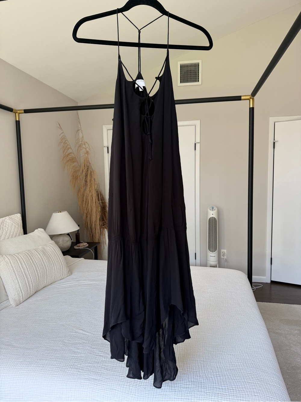 Witchery Black Backless Spaghetti-Strap Dress